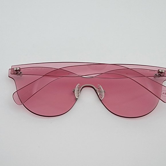 Garrett Leight Hampton Shield Crystal Pink Frame and Lens Sunglasses w/ Case main image 9